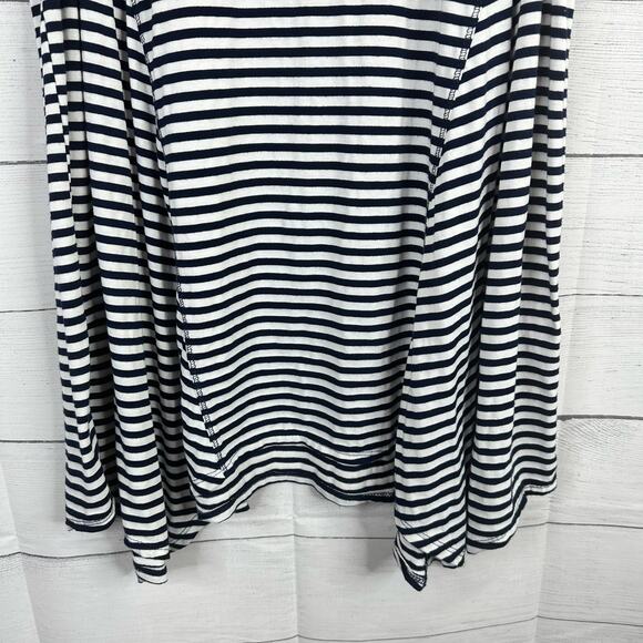 Chloe K Womens size Medium Tunic A Lined Striped Flowy Hem Blue White Tank Top - Picture 7 of 9